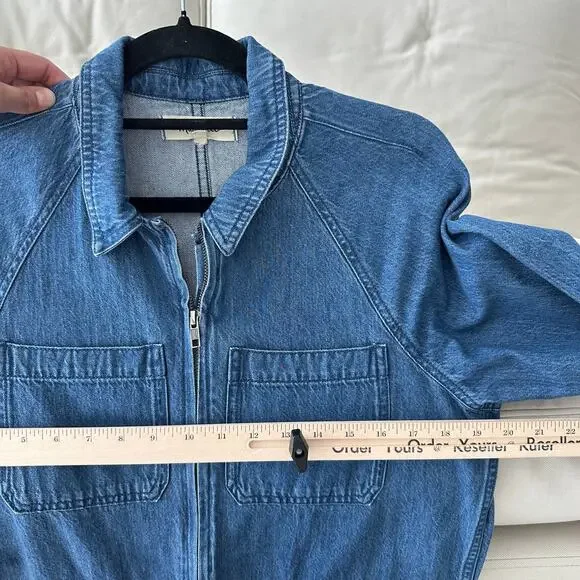 Madewell Denim Jumpsuit Womens Medium Retro Coveralls Long Sleeve Relaxed - Picture 7 of 8